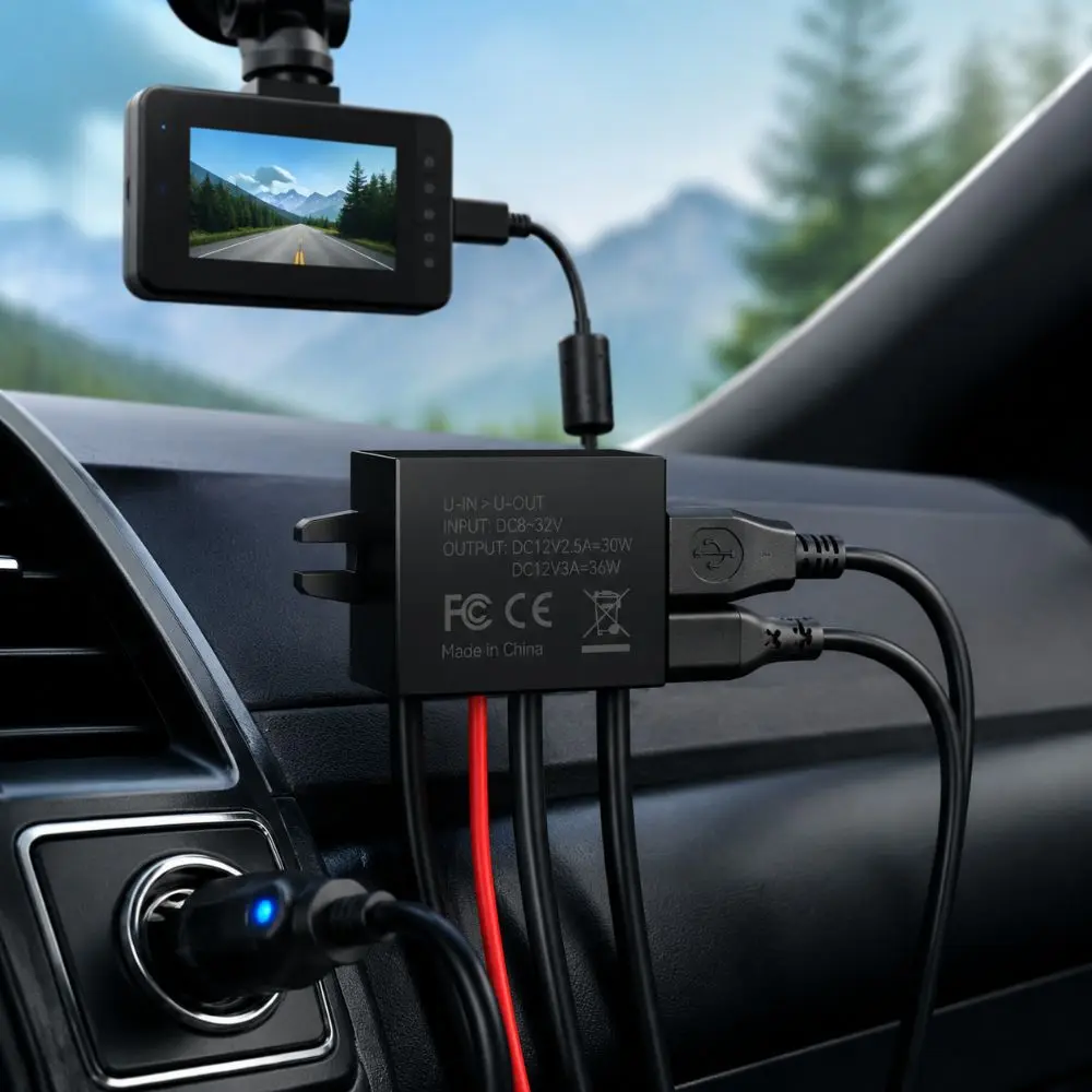 Professional 12-24V 30W Step Down DC Converter Type-C Fast Charging Buck Module Universal USB C Power Adapter Automobile