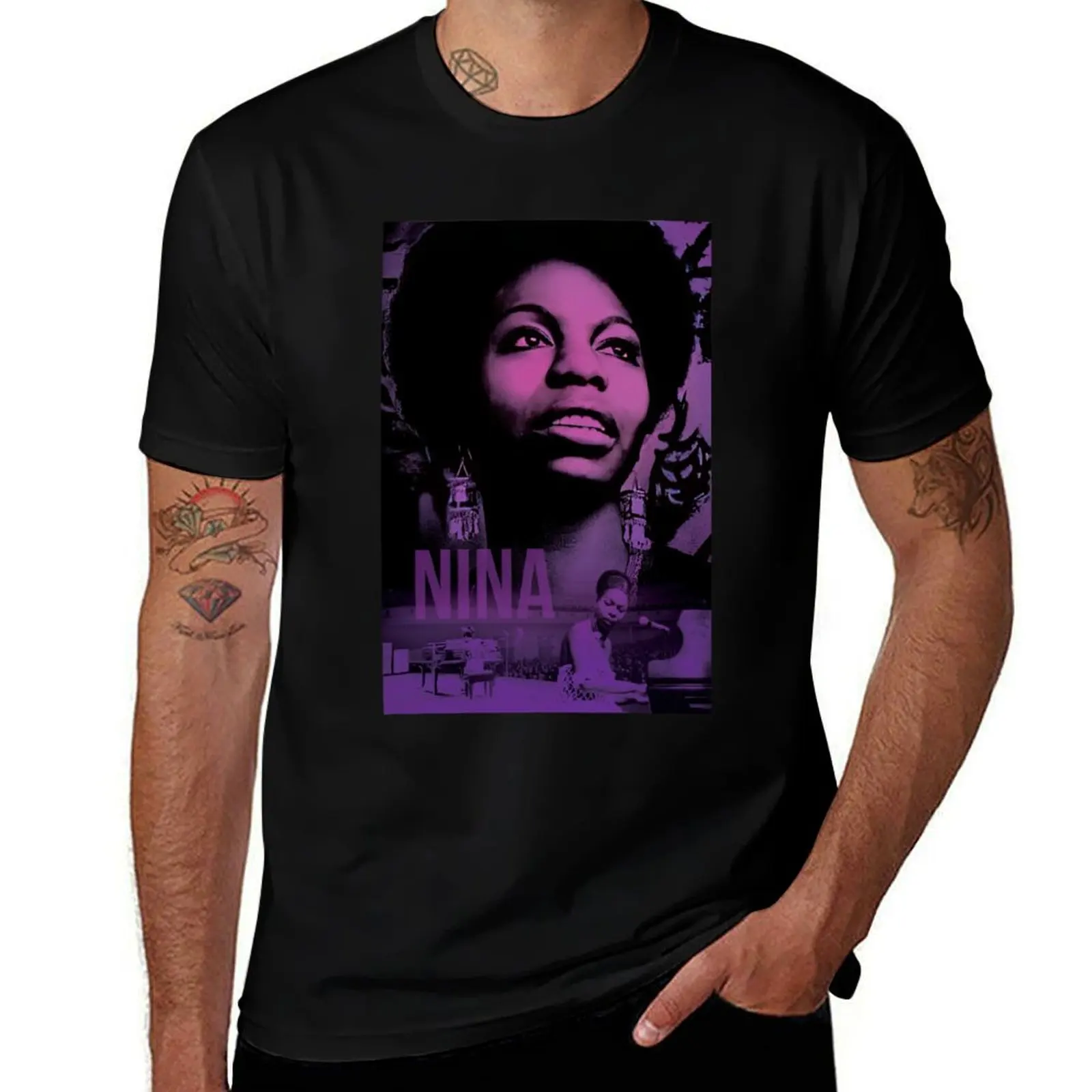 Famous Black Women Series _ Nina Simone Mood T-Shirt Mechanic Work Tee Shirt