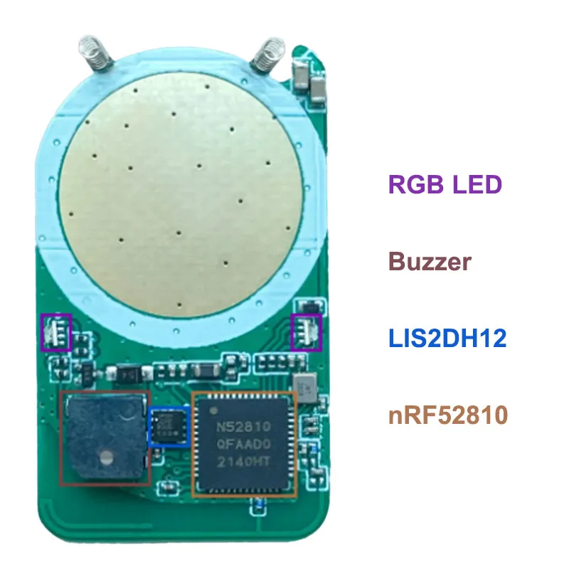 Holyiot nRF52810 BLE Beacon Tag With Buzzer Bluetooth 5.0 Low Power Consumption Module With Accelerometer Eddystone ibeacon