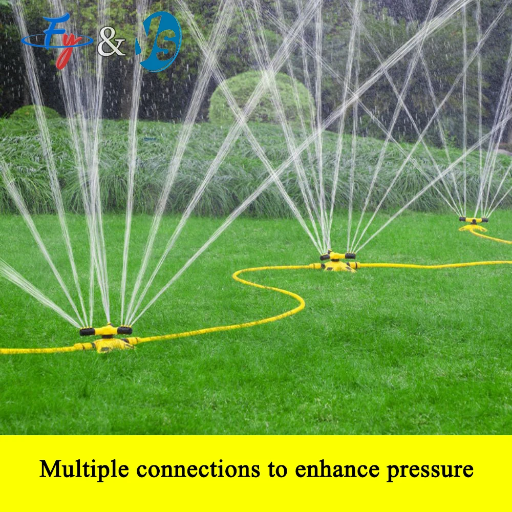 

360 ° Автоматический вращающийся спринклер - триглинговая распылительная головка для орошения сада, газона и наружного орошения (соединение 1/2 дюйма)