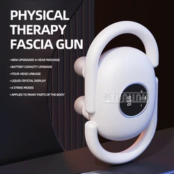 Four-head fascia gun muscle relaxation massager multi-function soothing massage gun electric massager