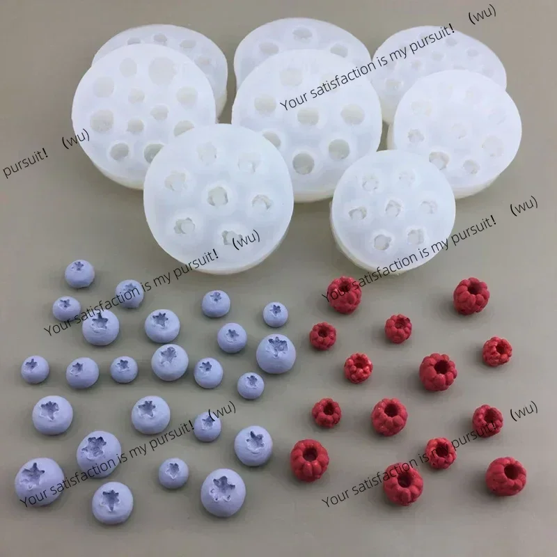 3D Blueberry Raspberry Candle Mold Simulation Fruit Fondant Silicone Mould DIY Chocolate Cookie Baking Mold Cake Decorating Tool