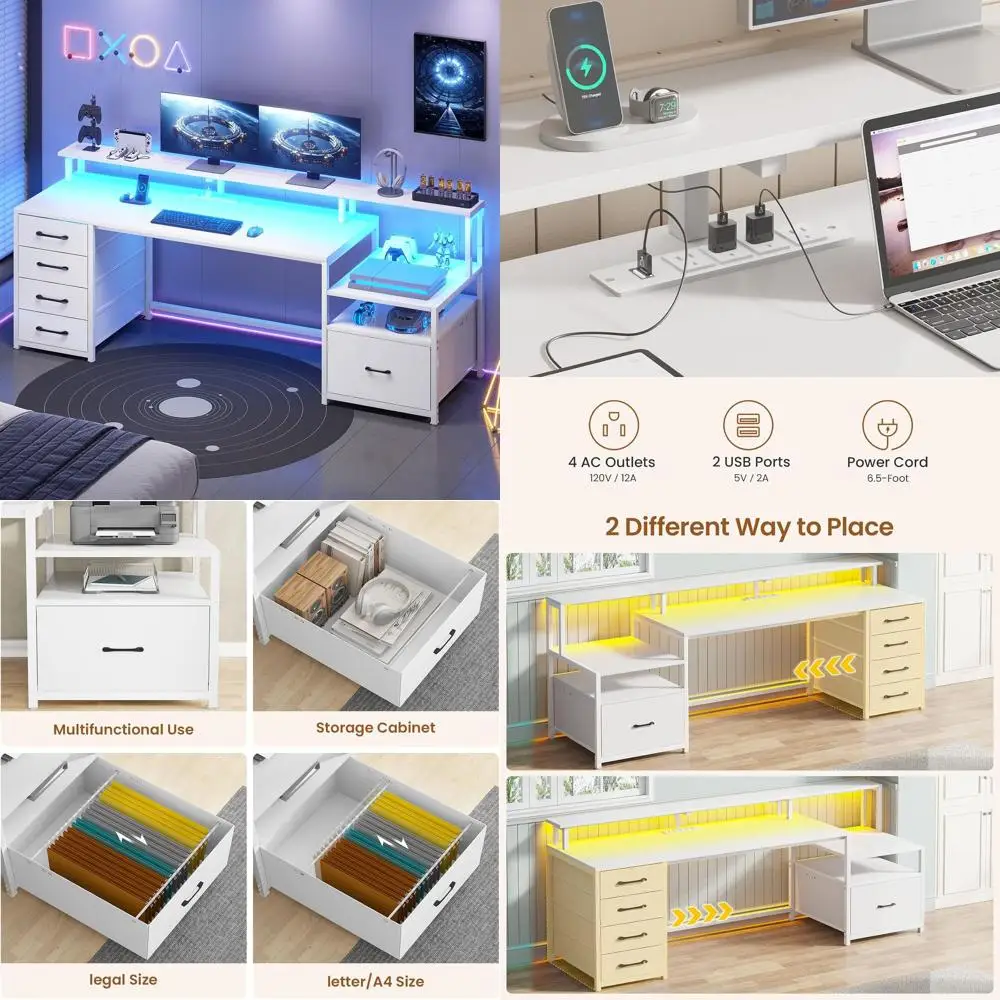 White Computer Desk…