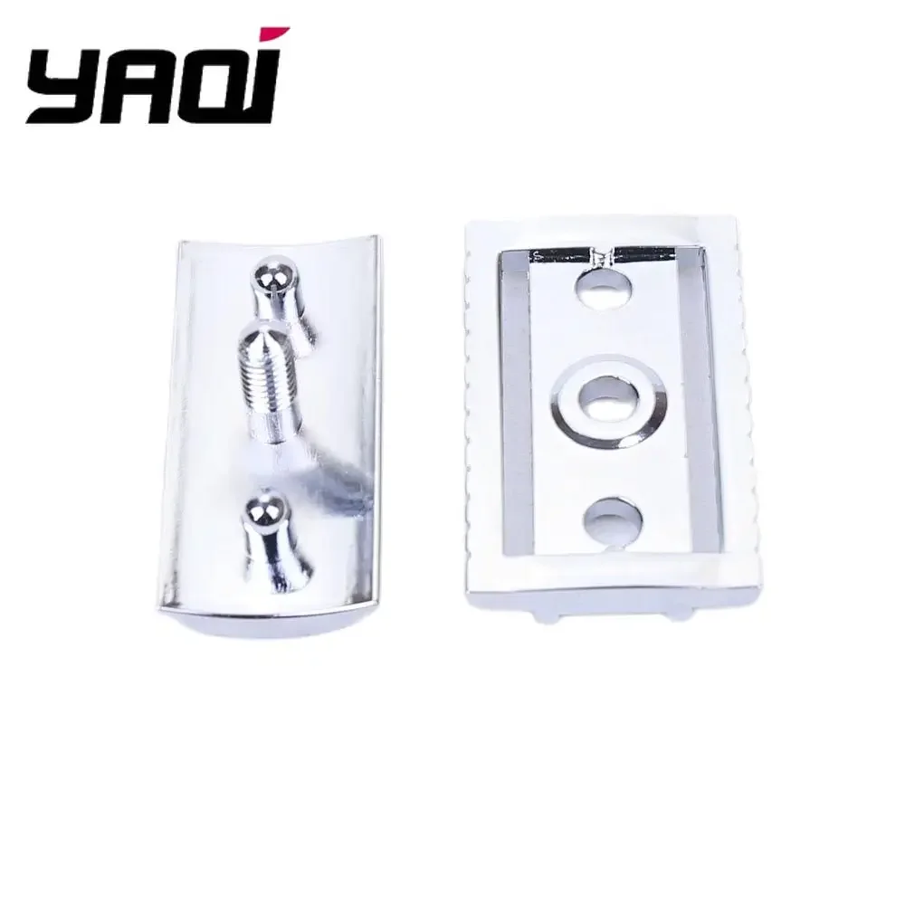 YAQI Chrome Мужская безопасная бритвенная головка для бритья, совместимая с бритвой и мылом для бритья