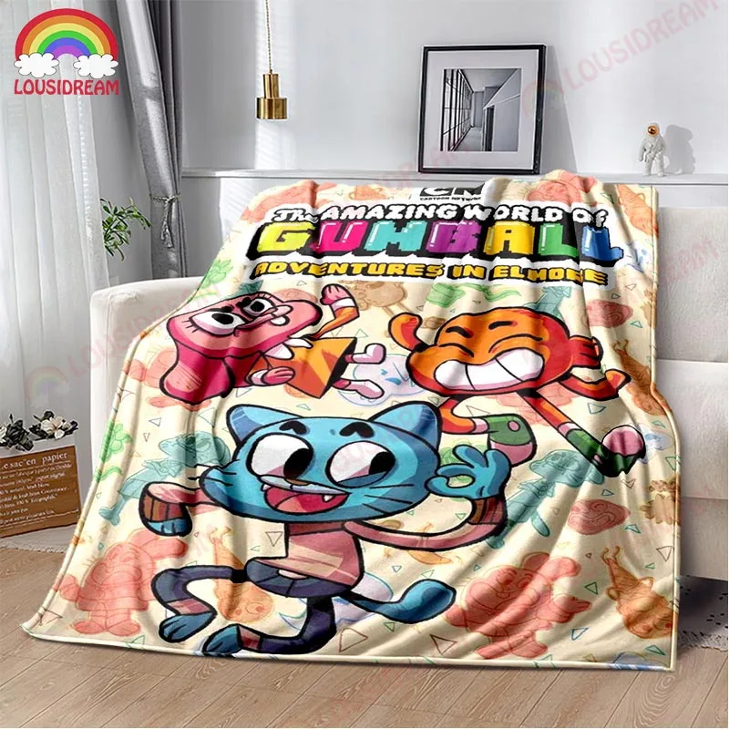 The Amazing World Blanket For Sofa Bed Travel Gumball Blanket Super Soft Cartoon Blanket Couch Sofa Bed Birthday Gift