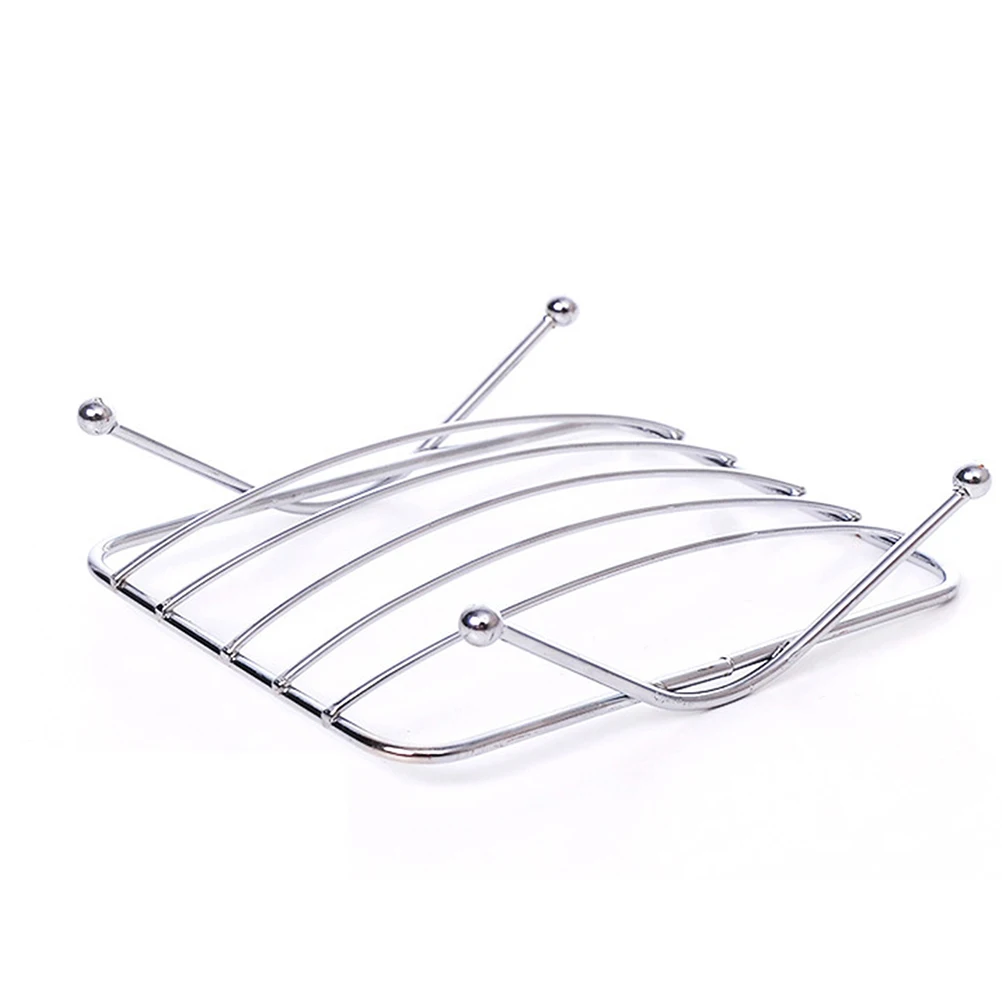 

Square Soap Holder Stainless Steel Wall Mount Tray Brushed Texture Contemporary Design Easy Install Kitchen Bathroom Soap Dish