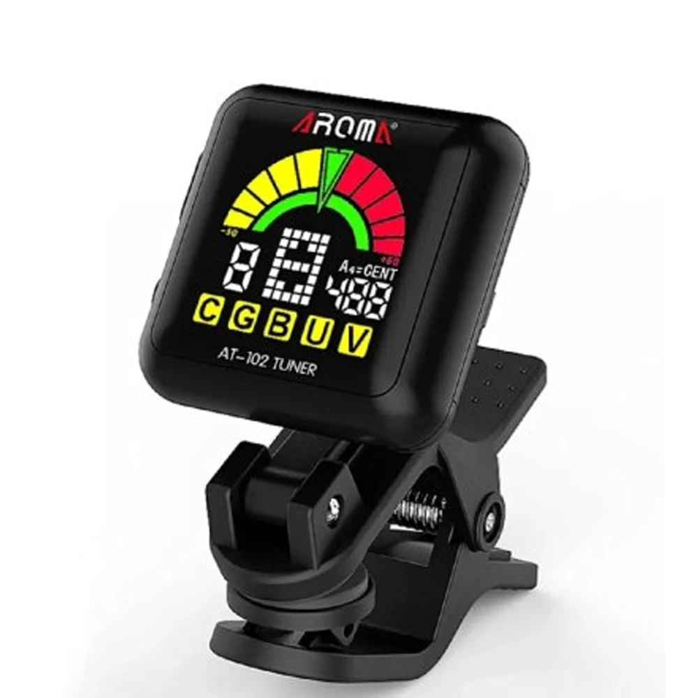 Gitaar LCD Display Tuner Draagbare nauwkeurige stemmachine voor gitaar, bas, ukelele, viool, oplaadbare gitaaraccessoires