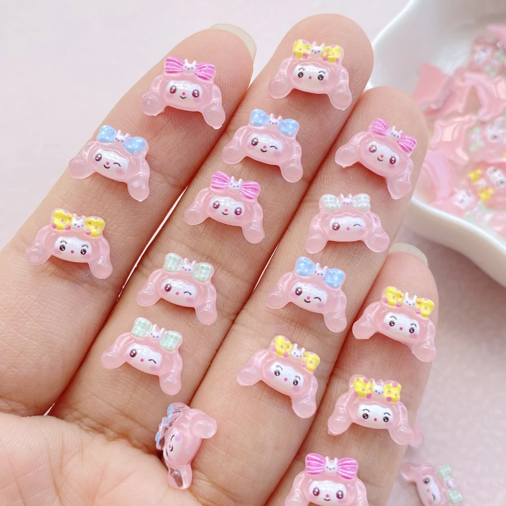 50 Stuks Hars Kawaii Mini Cartoon Animal Puppy Flakback Steentjes Beeldjes Nail Art Haarspeld Diy Plakboek Accessoires Ambachten