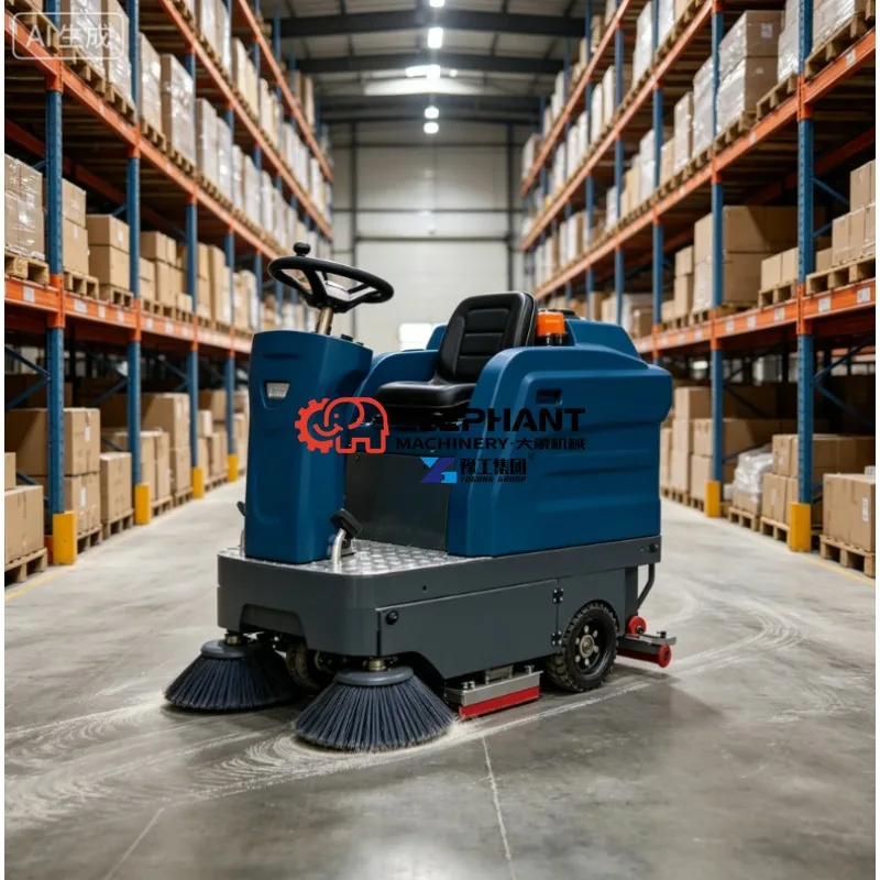 Electric Floor Sweeper, High Efficiency Ground Cleaner, Competitive Price & Quick Shipment Industrial Sweeping Machine