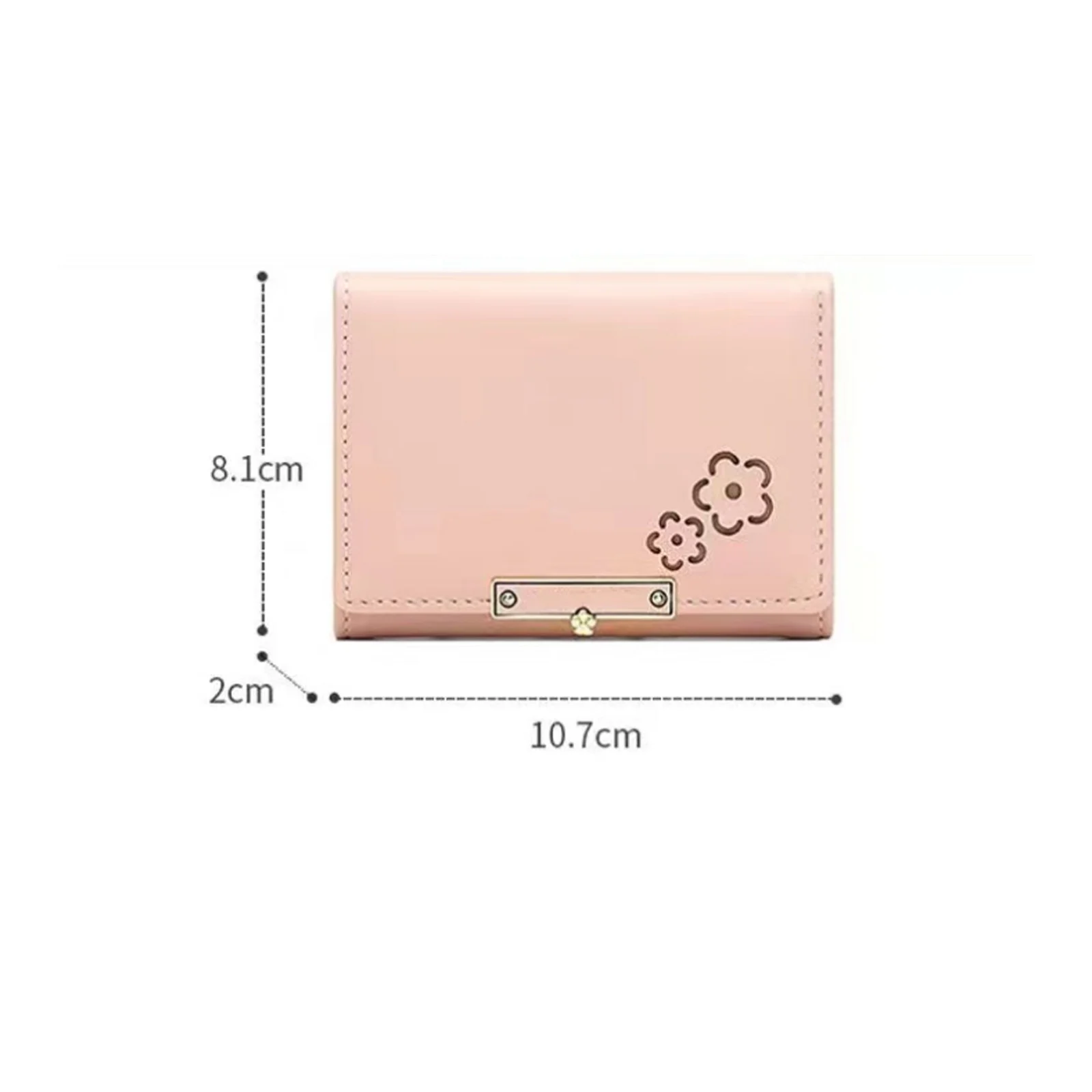 Small Wallet Women's Short Niche Design Small Fresh Coin Purse Flower Simple Card Holder Wallet Multi-card Slots Card Holder