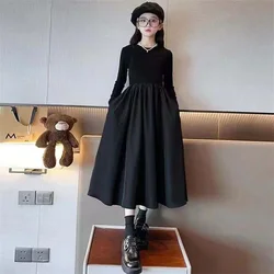 Teenage Fashion Kids Girls Dress 2023 Spring Autumn Children Ball Party Long Dress Birthday Dresses For Girl 8 10 12 14 Year