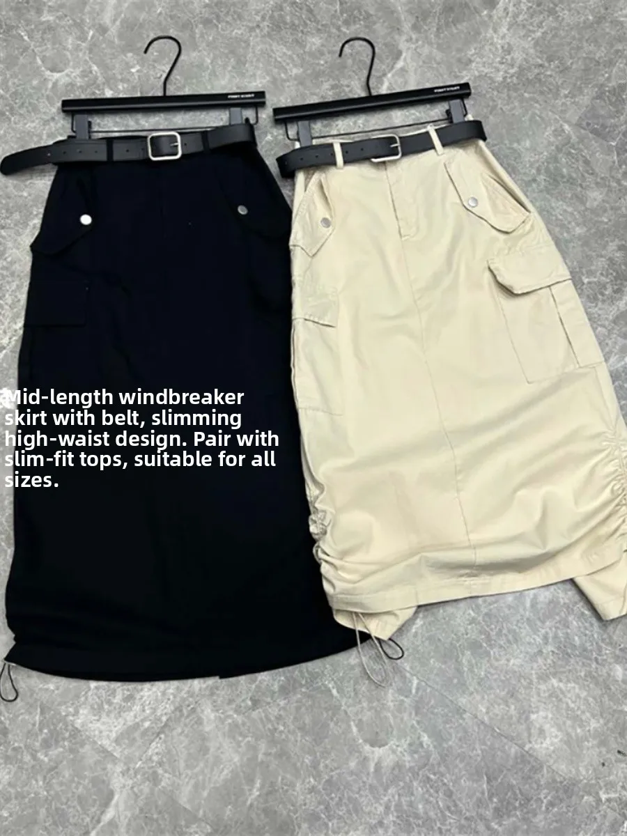 

Spring 2023 Faion Workwear Skirt High Waist Midi Length Sweet And Spicy Sle Versatile f Body Skirt Korean Sle Commute