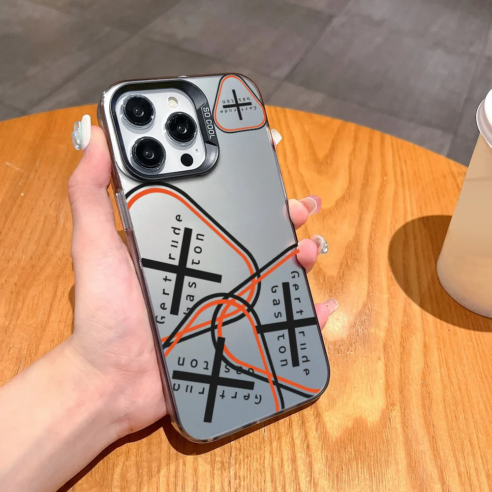 Custodia per telefono Fashion G-gertrude Print FUNDA per iPhone 12 11 13 14 15 16 17Max Pro Plus Mini Custodia protettiva a colori