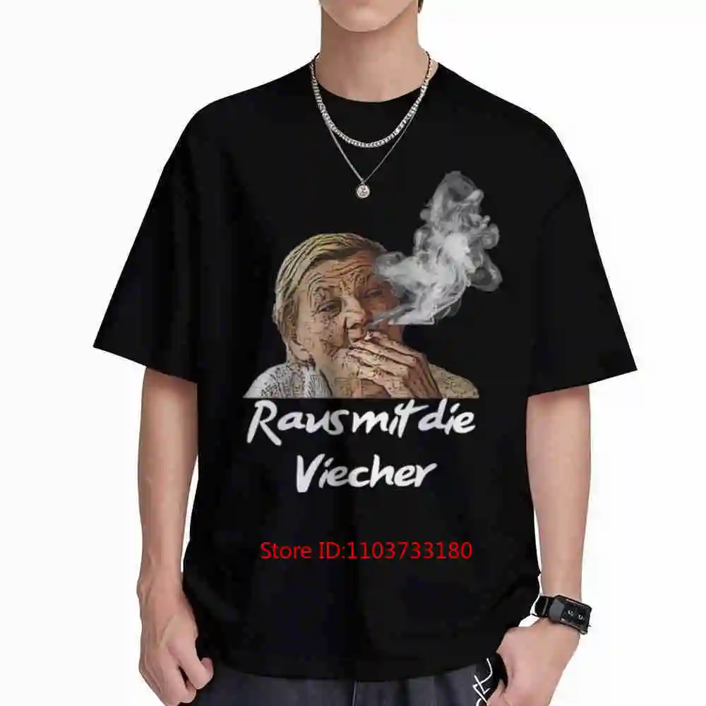 Raus Mit Die Viecher Karin Weihnachten Familie Witzig Short Sleeve Tee 100% Cotton T-Shirt