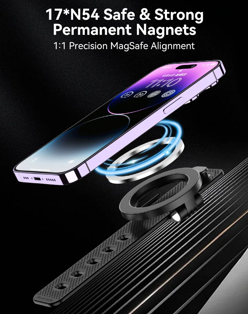 Eayburst Magnetische Handyhalterung für Magsafe Fitnessgerät Laufband Kinderwagen Fahrrad Verstellbarer Handyständer für iPhone 18-12 Serie – Detail 8