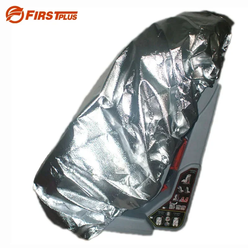 Actualización plateada Anti-UV asiento de coche de bebé parasol cubierta a prueba de polvo silla de seguridad para niños Protector contra el polvo espesar amplia
