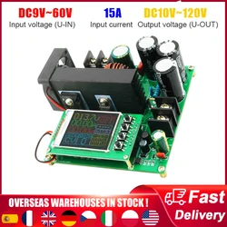 900W 15A Boost Converter Constant Current Constant Voltage Module DC9-60V Input DC10-120V Output Voltage Transformer Regulator