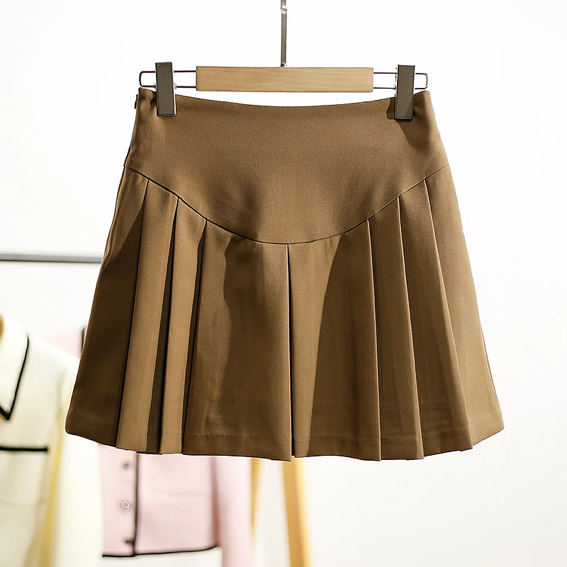 

Женская короткая плиссированная юбка XKing Spring 2026 А-силуэта с высокой талией из смесового полиэстера и вискозы, в уличном стиле, модная