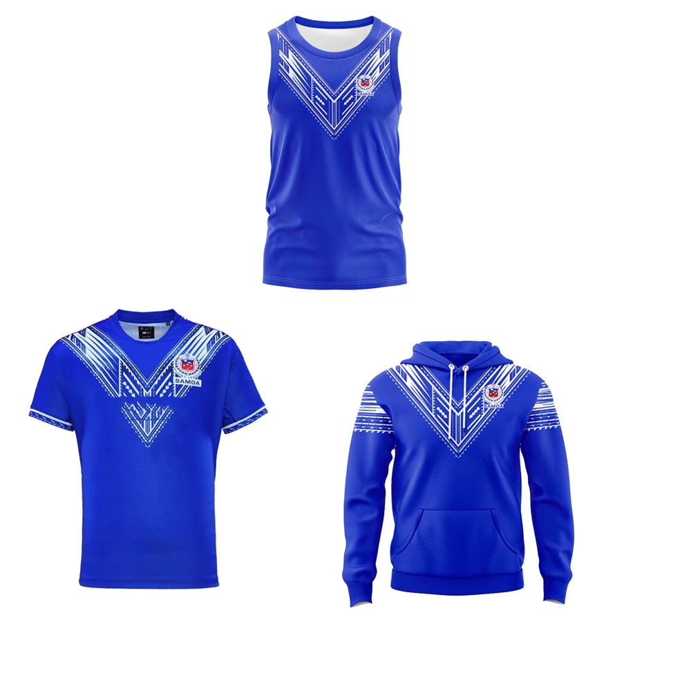 samoa rugby jersey Hoodie jacket vest 2024 2025 SAMOA rugby shirt Hoodies singlet t-shirt BIG SIZE 5XL