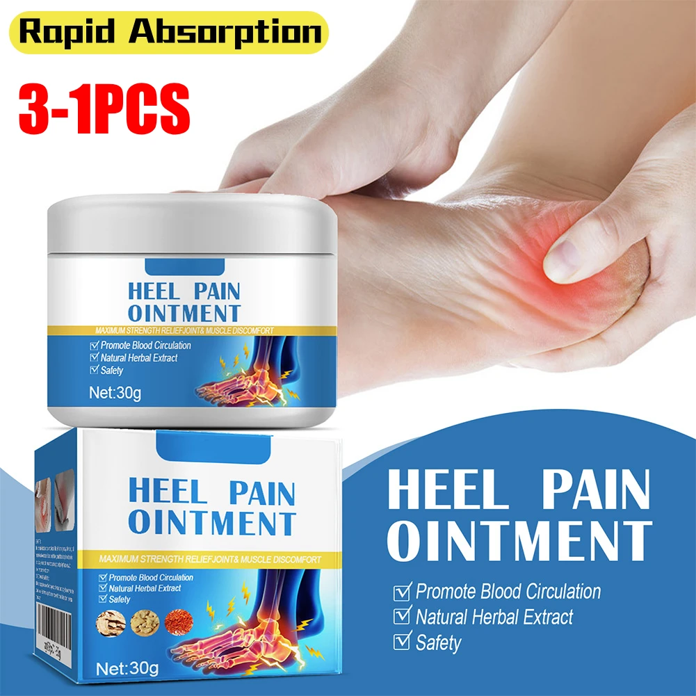 

3-1PCS Heel Pain Ointment Natural Herbal Therapy Relief Achilles Tendonitis Heel Pain Cream Ankle Sprain Bone Spurs Ache Cream