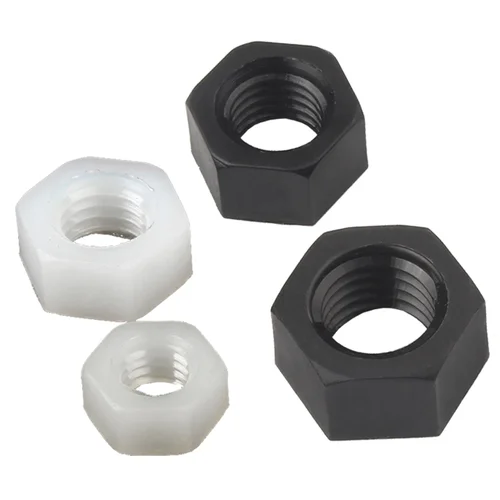 Imagen 2 del producto Tuerca hexagonal de nailon de plástico negro o blanco, 5-50 piezas, M2, M2.5, M3, M4, M5, M8, M10, M12, M14, M16, M18, M20