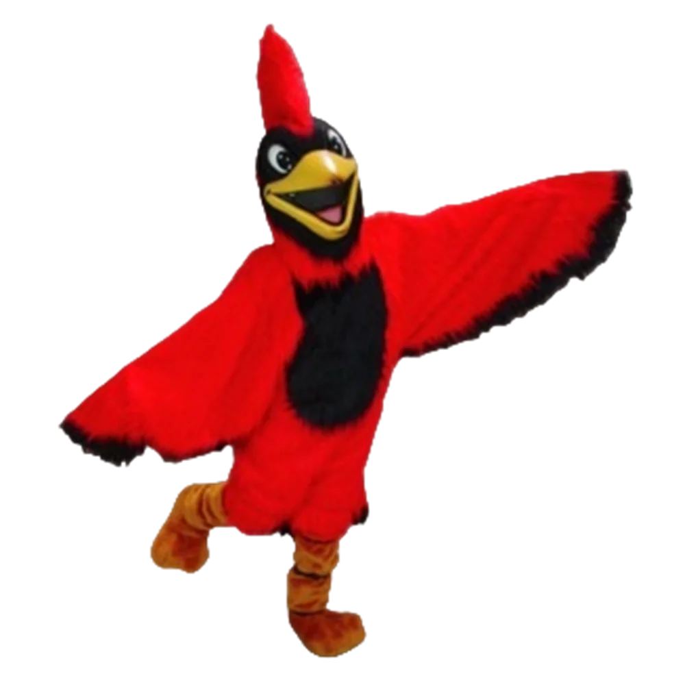 mascot Bright Red Parrot Cardinal Mascot Costume Birds Performance Mascotte Mascota Outfit Suit Party Cosply Fancy Dress594