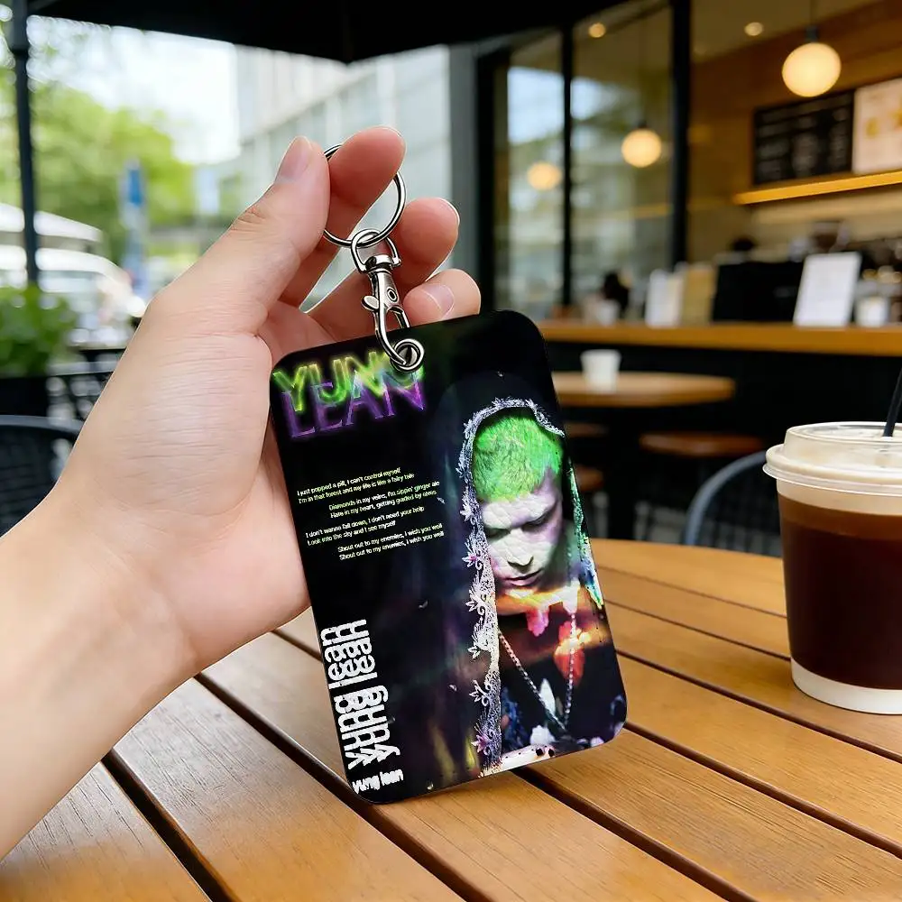 Rapper Y-Yung L-Lean Cute Cartoon Inteated Elevator Card Acc Control Card Keychain Protective Cover Gift Keychain