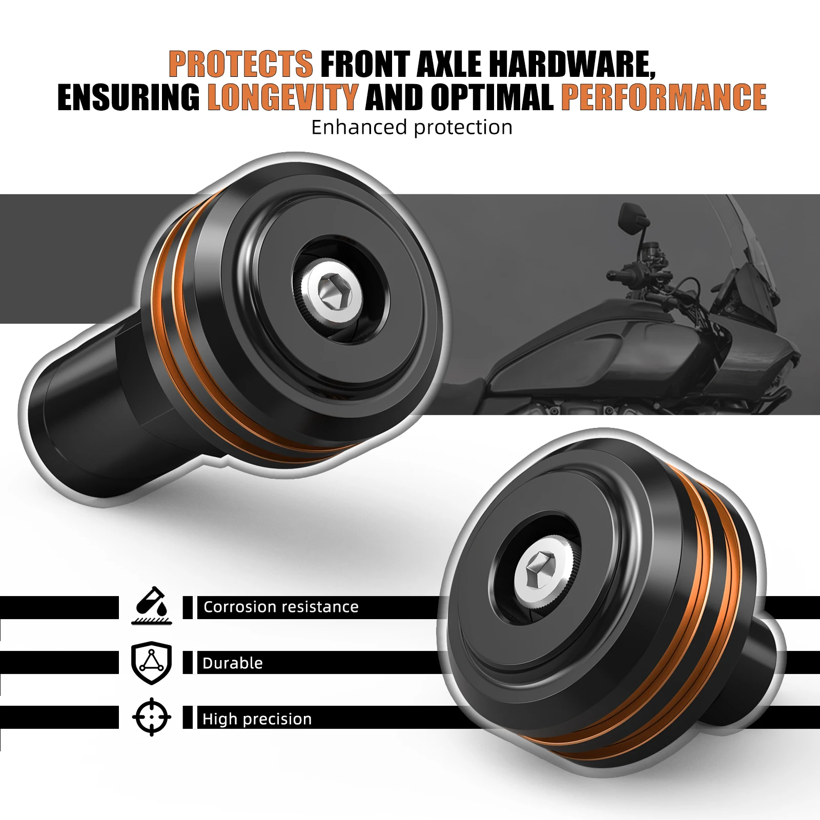 Front Axle Nut Covers For Harley Sportster S RH1250S 2021-2024 Pan America 1250 Special RA1250S Nightster RH975 22-24 CVO Pan