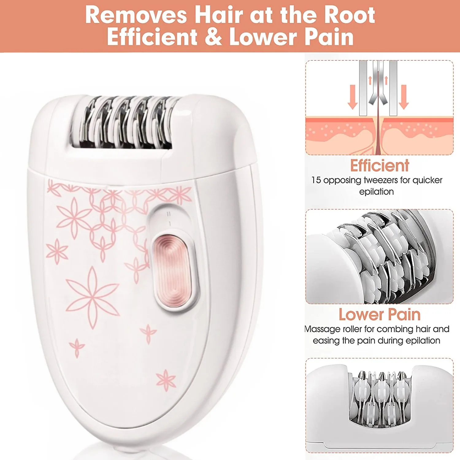 2022 New Women Epilator Electric Hair Removal for Body Underarm Female Epilator for Face Lady Leg Bikini Trimmer 100-240v Corded