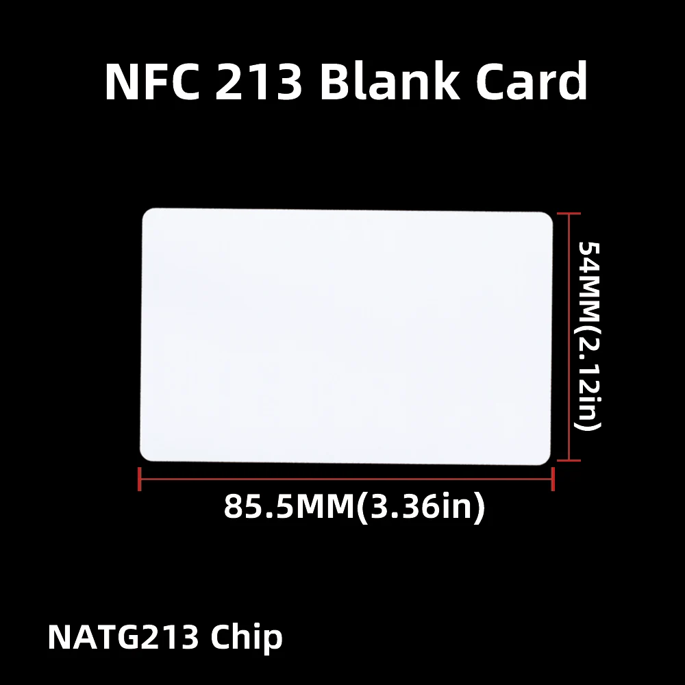 Tarjetas NFC de 10/50 piezas, tarjetas NTG 213 en blanco, PVC, 13,56 MHz, resistente al agua, RFID, HF, 144Bytes, NTG 213, enlace contra