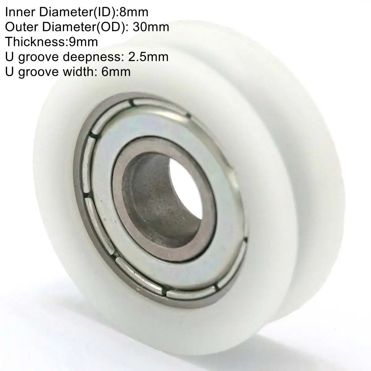 6*19*6mm V Groove breite 2mm Umlenkrolle Sheave Versiegelt Schiene Kugellager – Detail 4