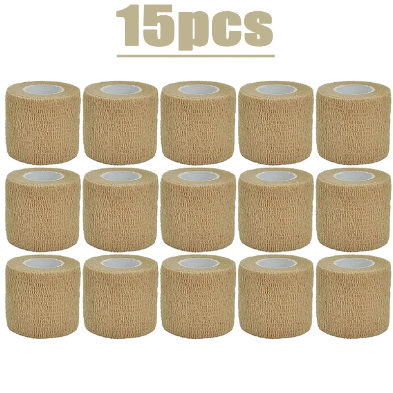 1/10/15 Pcs Beige Sport Self Adhesive Elastic Bandage Wrap Tape 4.5m Elastoplast For Knee Support Pads Finger Ankle Palm