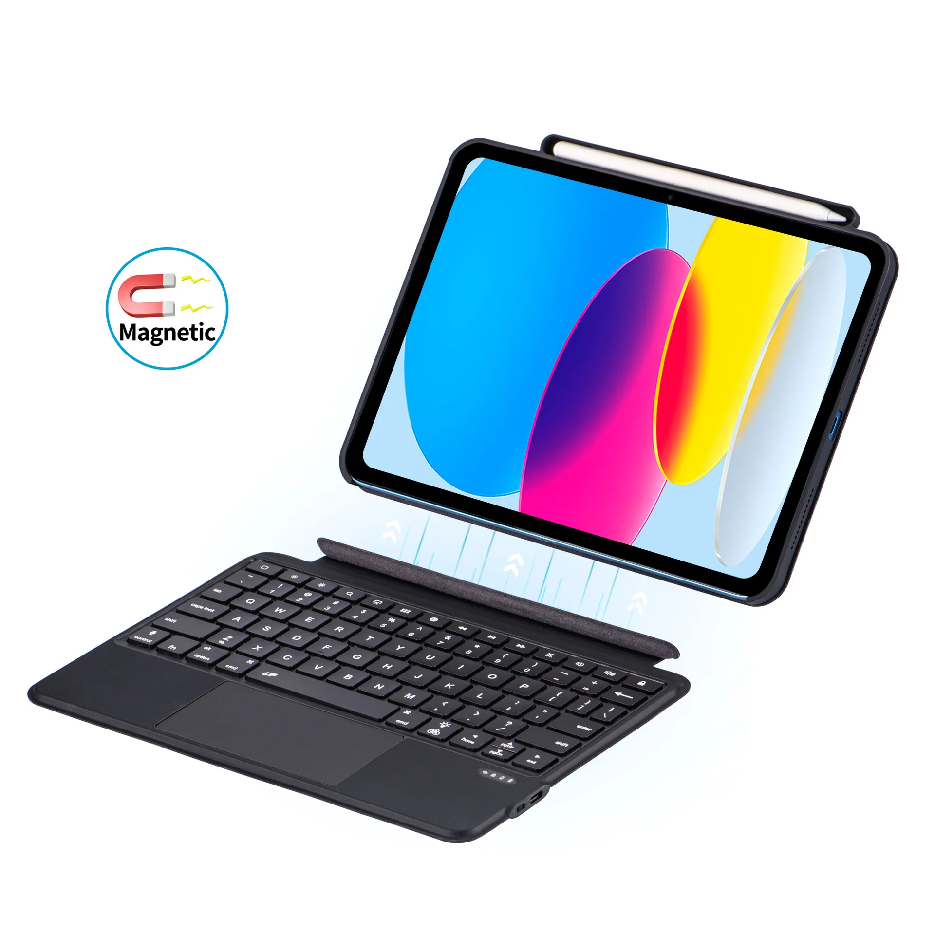 Imagem -03 - Magic Magnetic Trackpad Keyboard Case para Ipad Capa Ultra-fina Teclado Bluetooth Árabe Coreano Espanhol 10.9 Gen