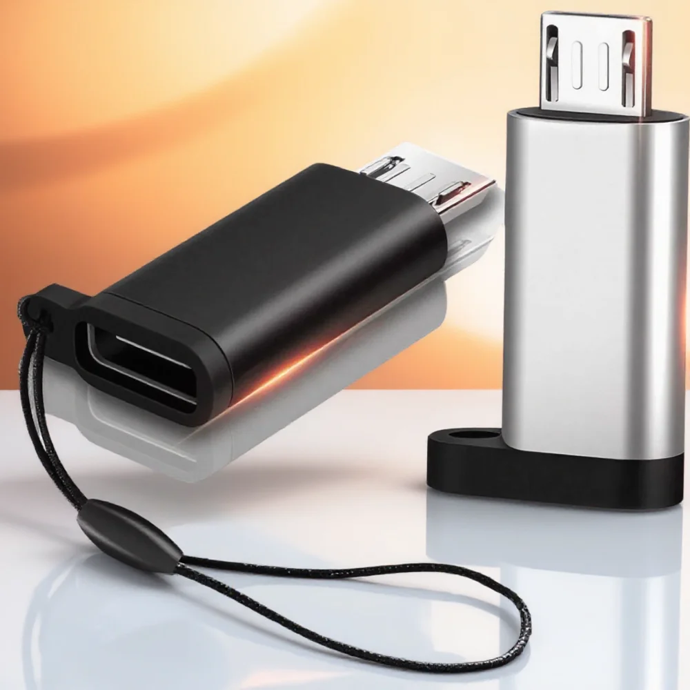 Typ C auf Micro-USB-Adapter, Konverter, Typ C-Buchse auf Micro-USB-Stecker, Ladedaten-Synchronisierung, kompatibles mobiles Zubehör