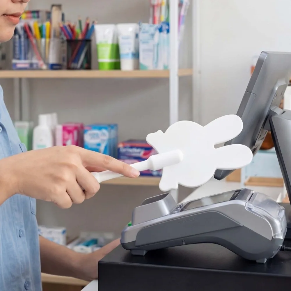 

Креативный 3D-печатный держатель для бесконтактной оплаты в виде волшебной палочки, портативный, съемный, забавный, легкий, в виде кролика