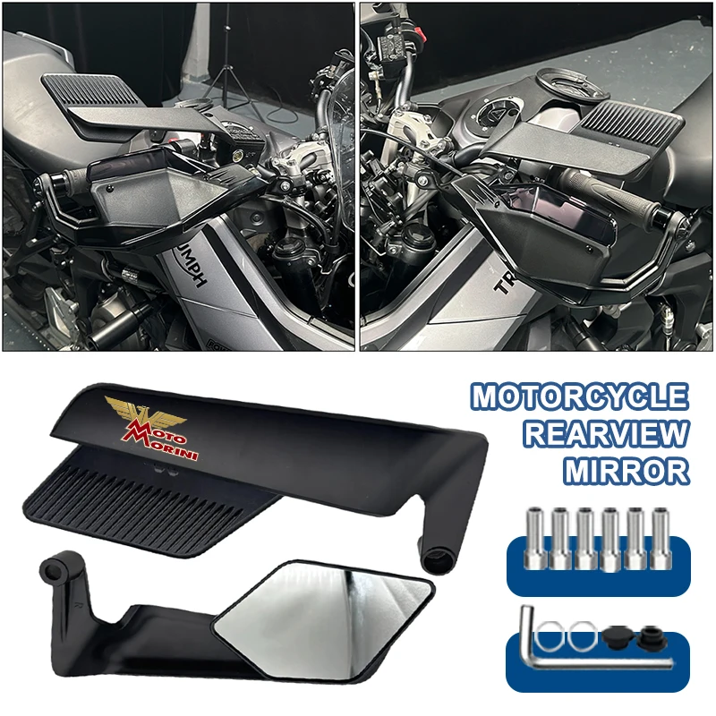 Wind Wing Side Rearview Reversing Mirror Anti-Glare 360° Adjustable For Moto Morini Seiemmezzo STR SCR Corsaro ZZ ZT