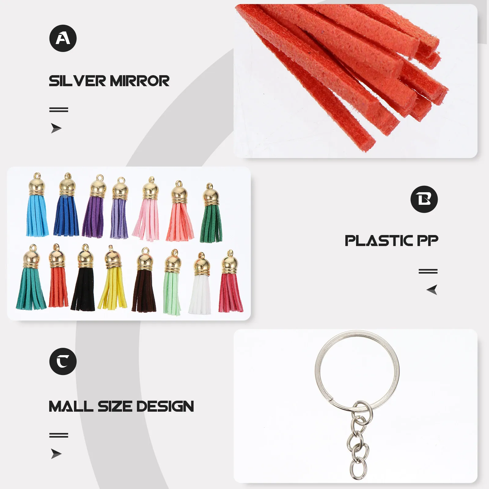 DIY Tassel Keychain Pendant Craft Material Fine Workmanship Practical Decor DIY Keyring Supplies Keychain Pendant