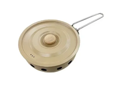 Faltbarer Windgeschützter Camping-Gaskocher Tragbarer Outdoor-Brenner mit Antihaft-Bratpfanne