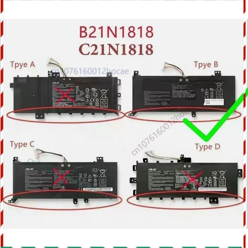 بطارية جديدة C21N1818-2 37Wh 7.7V لأجهزة Asus VivoBook 14 X412 X412D X412DA X412DK شحن سريع
