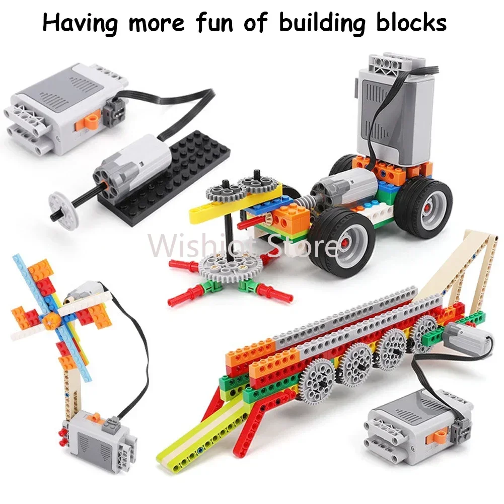 Boîtier de batterie au lithium de train de groupe d\'alimentation télécommandé, compatible Legoeds, MOC, moteur M canonique, technique, modifié,