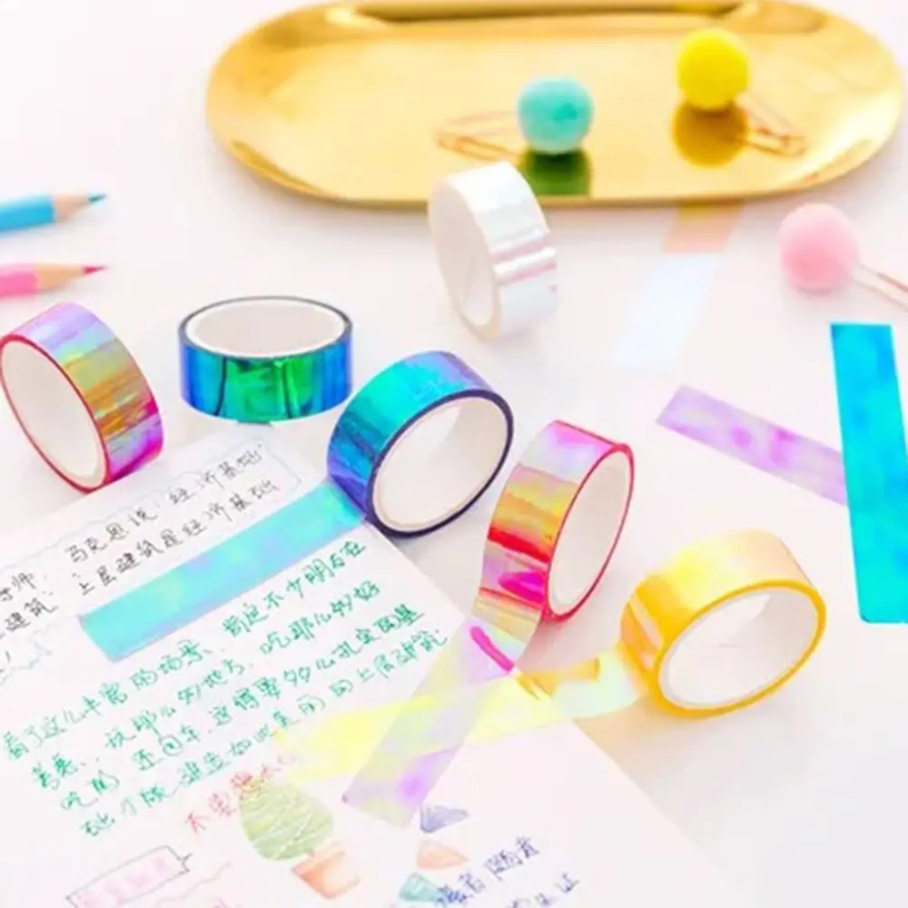 Creative Material Tape Office Supply Adhesive Kawaii Adhesive Tape Rainbow Color Multifunctional Paper Sticker Students