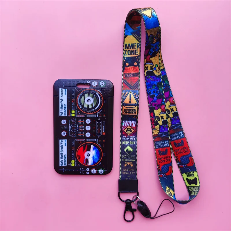 Retro Tape Card Holder Lanyard Camera Neck Strap Credit Card Case ID Badge Holders Credentials Protection Card Holders