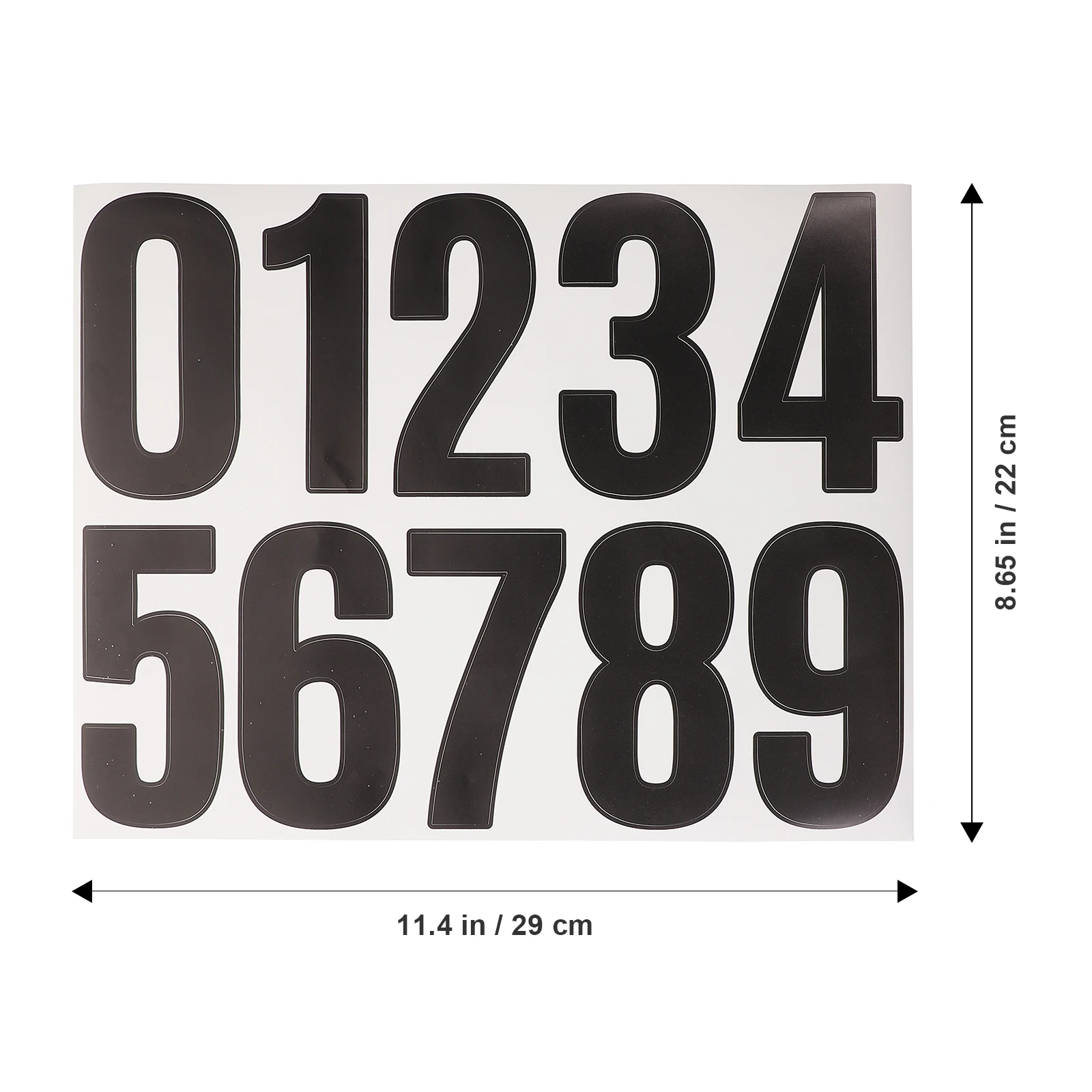 6 Sheets 4 Inch Number Stickers Black Self Adhesive Waterproof Mailbox Trash Can Address Signs Decorative Numbers Durability
