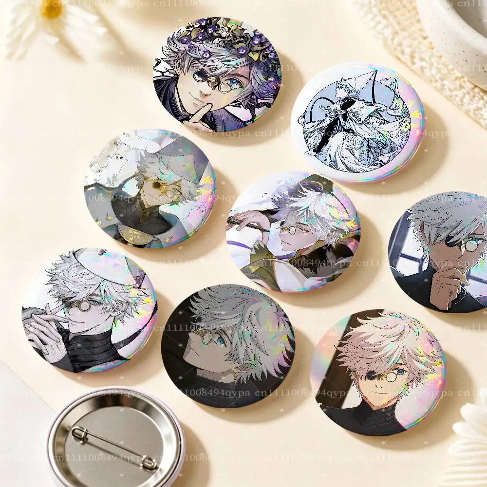 Qifrey W-Witch Hat Atelier WHA Button Supplies Round Badge Pins Clothes Decor Metal Pin Back Cover Metal Cover Laser Film