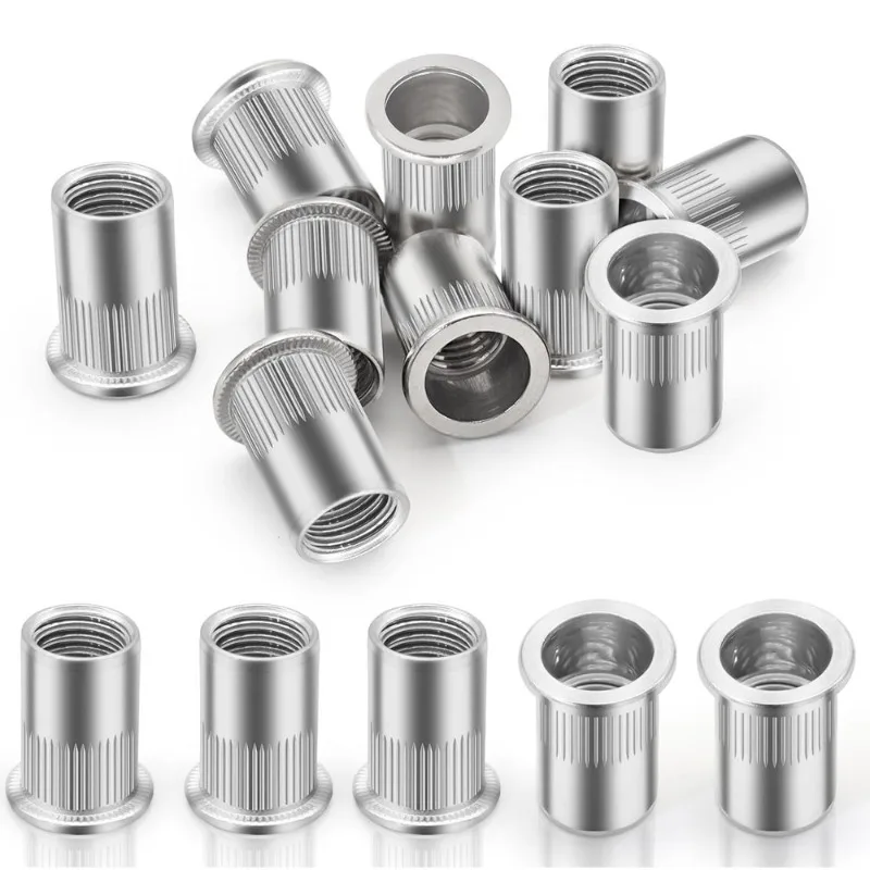 310Pcs Boxed Rivet Nut Kit M3‑M12 Galvanized Steel & Aluminum Vertical Pattern Rivnut Assortment Set for Metal Sheet Work
