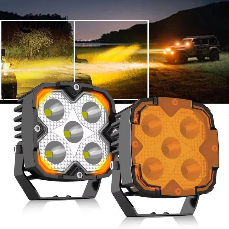 For Cars ATV Trucks & Motorcycles: 3/5-Inch Super Bright LED Work Lights, Multi-Use for Fog, Spot & Driving Scenarios
