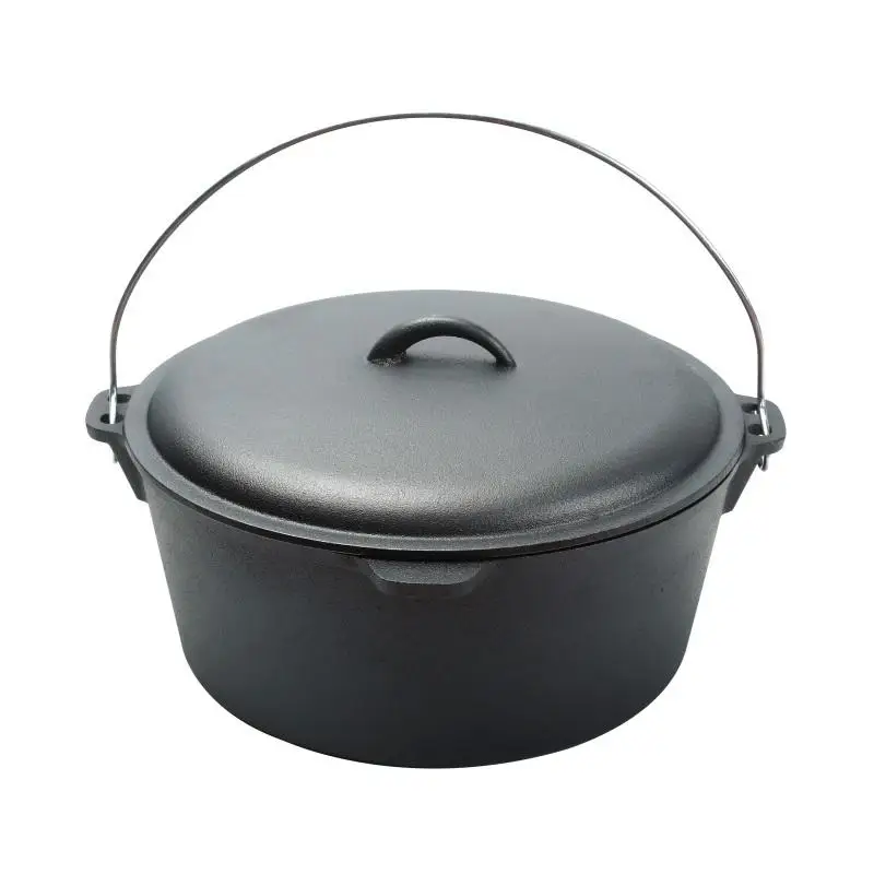 

Dutch small size cast iron black pot is easy to use, practical and durable