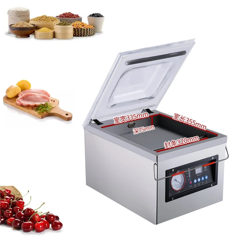 Vacuum Sealer Machine HB-320 Commercial Kitchen Food Chamber Vacuum Sealer Packaging Machine Sealer for Food Saver