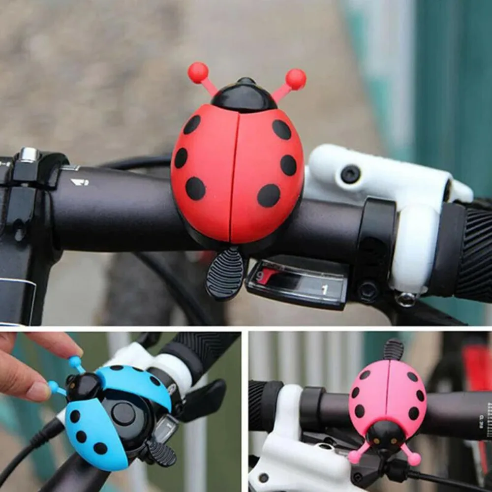 1pcs Bicycle Bell Animal Ladybug Cycling Accessories Warning Ring MTB Handlebar Bells ABS Plastic Bike Trumpet