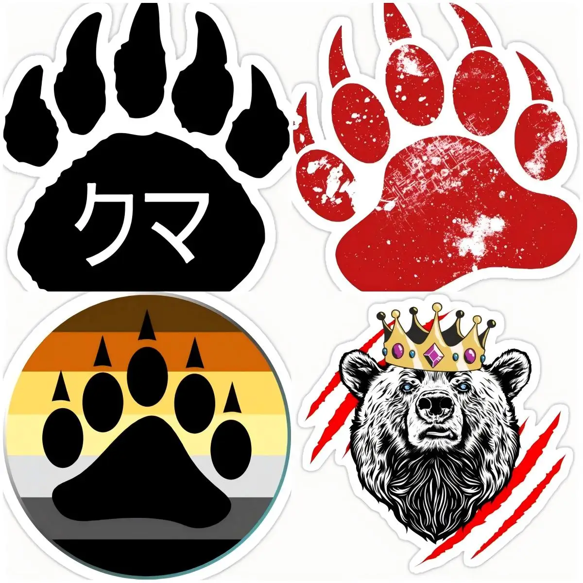 

Bear Print Car Sticker Anime Bumper Windshield Decal Waterproof Vinyl 3D Decals Occlusion Scratch Windows Accessories